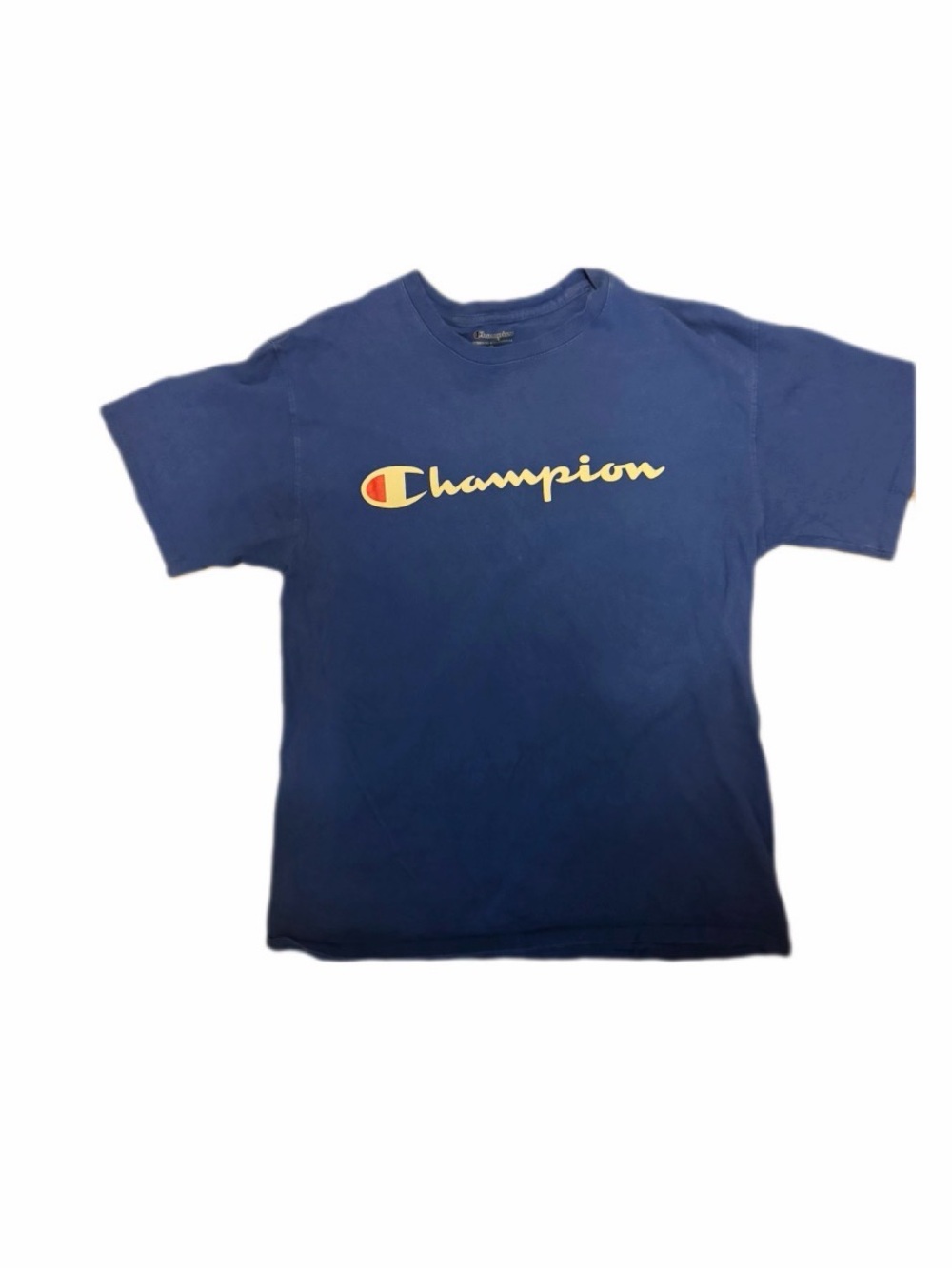 Men’s Champion Navy Blue Graphic Logo Tee